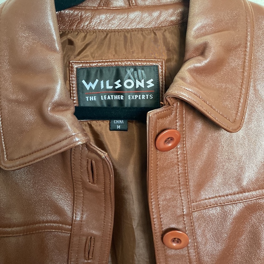 Wilson’s Button Up Leather Jacket - image 2
